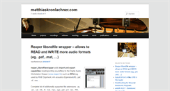 Desktop Screenshot of matthiaskronlachner.com